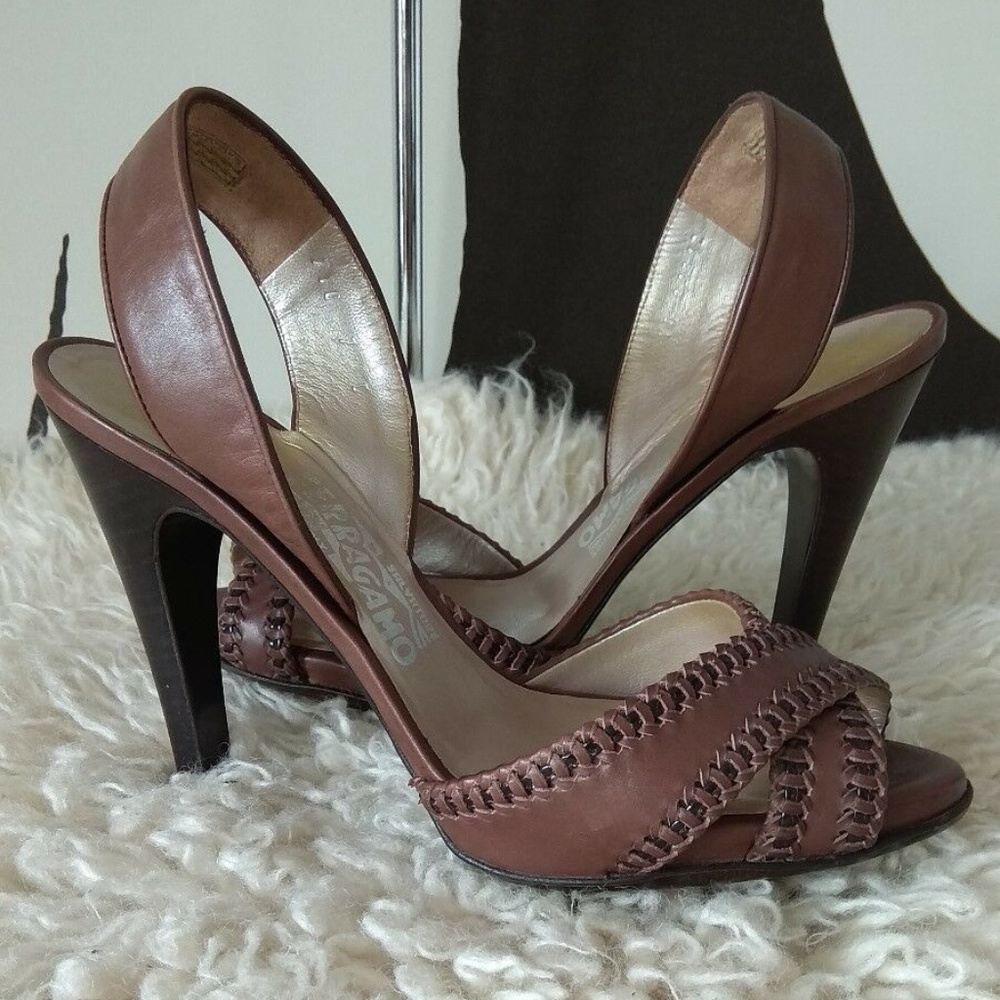 Salvatore Ferragamo Sling-Back Sandals, 7